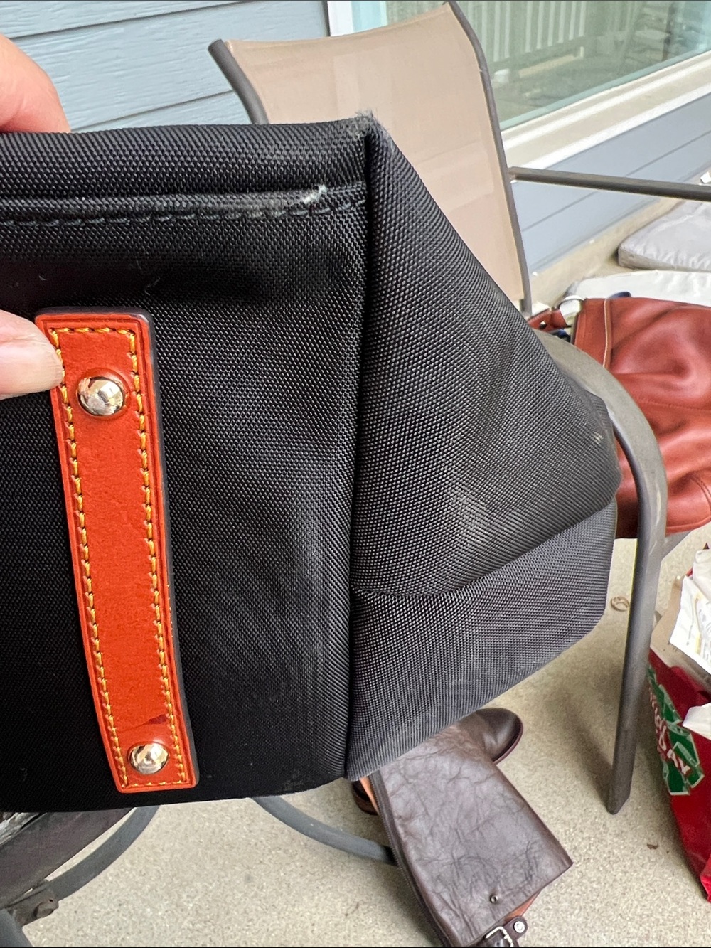 Authentic Dooney & Bourke Nylon East West Shopper blackTote Bag - Picture 13 of 13